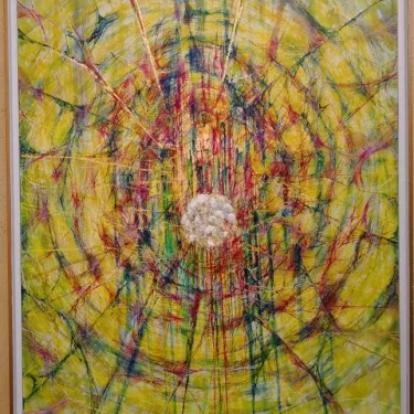 Camille Niogret (1910 - 2009) Oil And Gold On Canvas - Entitled  The Nest 