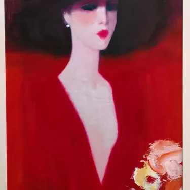  Les élégantes  Huile sur toile de Janusz de Rola (1906-1991)