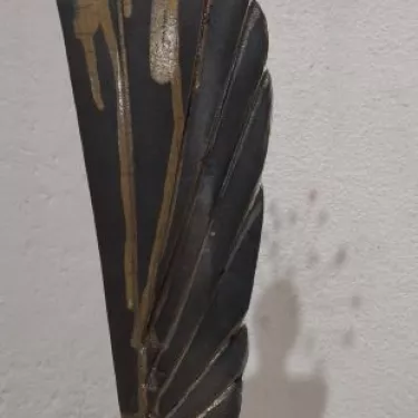 Ying Yang IV - Réf 68-21 Sculpture en Céramique émaillé - Raku d'Ossabb 