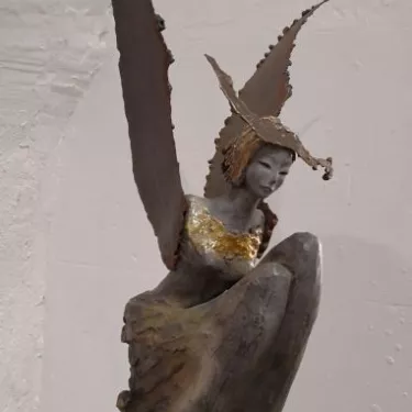 Lélahelle V - Réf 85-21 Sculpture en Céramique émaillé - Raku d'Ossabb 