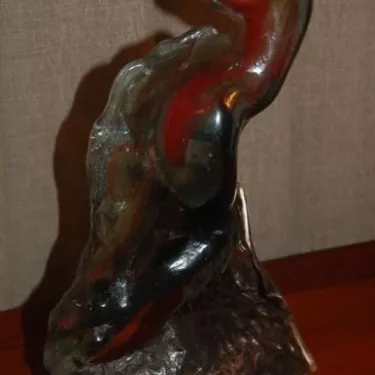 Sculpture - Bronze et Pâte de Verre  - Intitulée  Sirène  (50)
