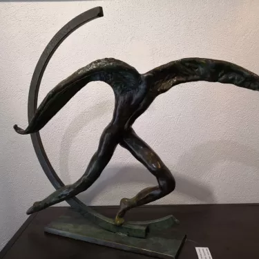 Sculpture en Bronze de Nizam  - Intitulée  Le Messager   