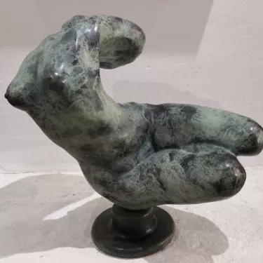 Sculpture en Bronze de Nizam  - Intitulée  Equilibre   