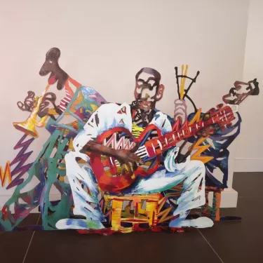 Composition Murale de David GESRTEIN - Intitulée  JAZZ BAND 