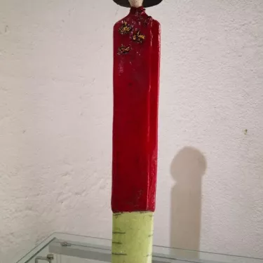 Sculpture en Céramique émaillée, Technique RAKU -  Vietnamien  16-II-9