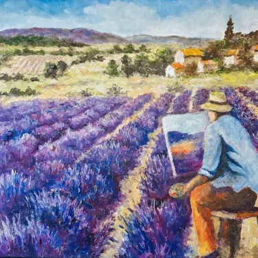 The Alpilles - Oil on canvas - GLUZAC - A9