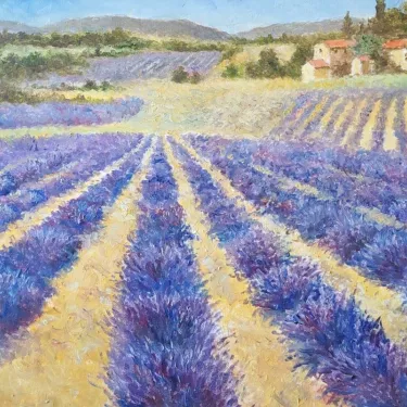 Lavender Fields - Oil on canvas - GLUZAC - A7
