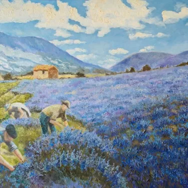 Lavender Harvest - Oil on canvas - GLUZAC - A20
