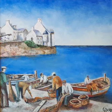 Preparation of the Nets - Oil on canvas - GLUZAC - M3