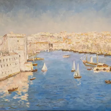 View of the Port of Marseille - Oil on canvas - GLUZAC - M206