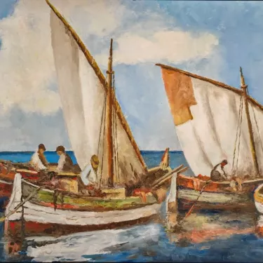 Mutual Aid Among Fishermen - Oil on canvas - GLUZAC - M208
