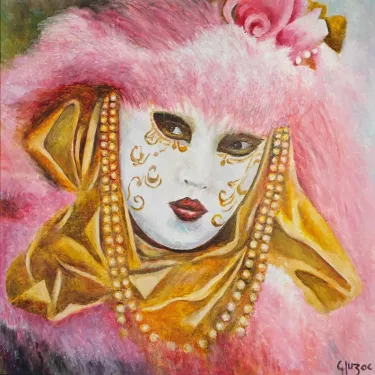 Venice Mask - Oil on canvas - GLUZAC - V73 