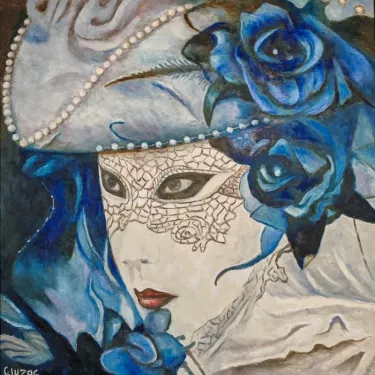Venice Mask - Oil on canvas - GLUZAC - V77