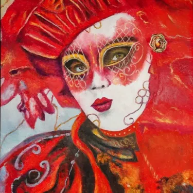 Venice Mask - Oil on canvas - GLUZAC - V2
