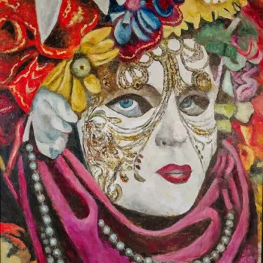 Venice Mask - Oil on canvas - GLUZAC - V5