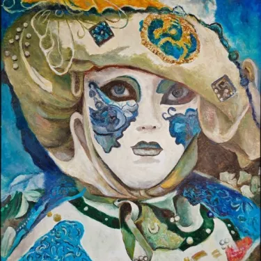 Venice Mask - Oil on canvas - GLUZAC - V52