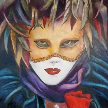 Venice Mask - Oil on canvas - GLUZAC - V59