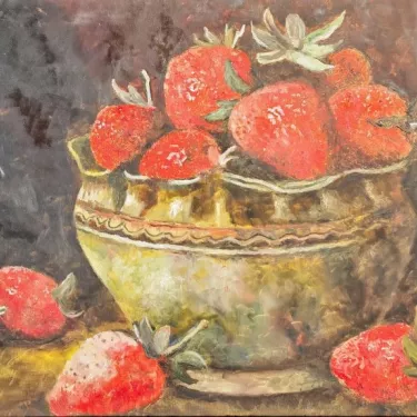 Still Life - FRUIT - Strawberries - Oil on canvas - GLUZAC - F80