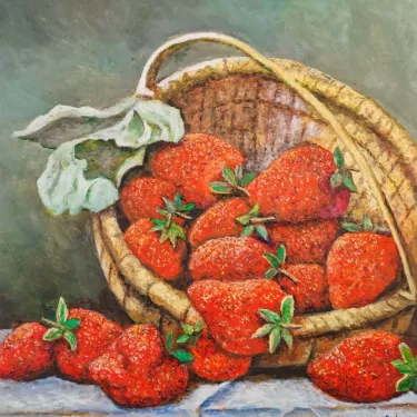 Still Life - FRUIT - Strawberries - Oil on canvas - GLUZAC - F13