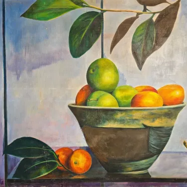 Still Life - FRUIT - Mandarins, Apples - Oil on canvas - GLUZAC - F76