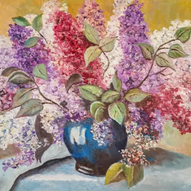 Still Life - FLOWERS - Lilacs - Oil on canvas - GLUZAC - FL41