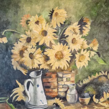 Still Life - FLOWERS - Sunflowers - Oil on canvas - GLUZAC - FL26