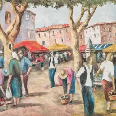 Provence. - Market in Fontvieille - P17