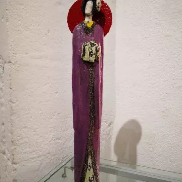 Sculpture Raku  Geïsha - Japon  - Millet 17-III-2