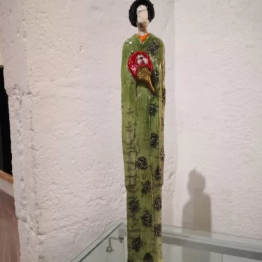 Sculpture Raku  Geïsha - Japon  - Millet 17-III-4