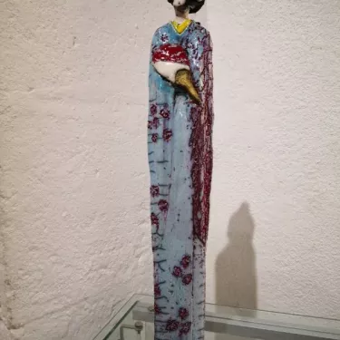 Sculpture Raku  Geïsha - Japon  - Millet 17-III-6