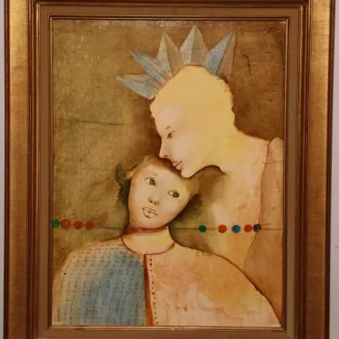 Huile sur Toile - Intitulée  L'Educateur  de Marcel LE COUEDIC (1940-2023)