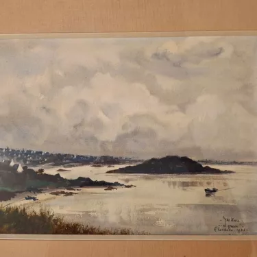 Watercolour and gouache on paper - Entitled ‘L e Grain’ in Landeda Finistère Dated 1975 by Yves De Mare (1924-1998)