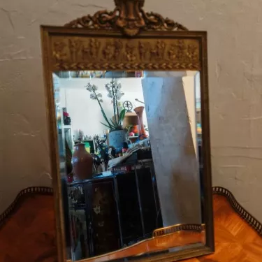 rectangular mirror in gilded bronze