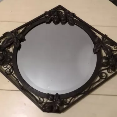 Art Nouveau style diamond-shaped mirror