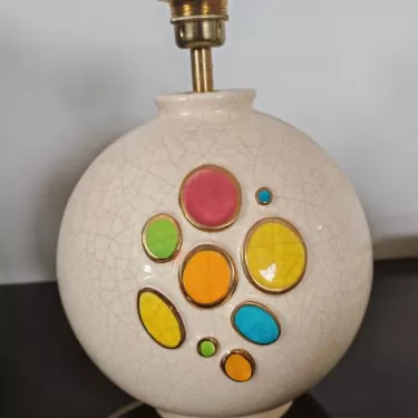 Lampe FLO de Salon  - Intitulé  BALLOON  - Faïencerie et Emaux de LONGWY.