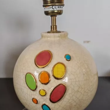 Lampe Midi de Salon  - Intitulé  BALLOON  Faïencerie et Emaux de LONGWY.