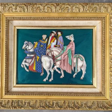 Tableau en Email sur cuivre . Une création Originale et Unique de Chantal De Burguet à Limoges. Réf 315