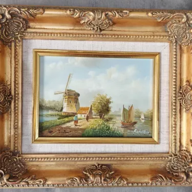Huile sur panneau, une oeuvre Original et Unique de Franck WALTERS, peintre Britanique du XIX eme avant 1880. Réf 295-2