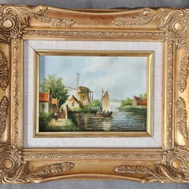 Huile sur panneau, une oeuvre Original et Unique de Franck WALTERS, peintre Britanique du XIX eme avant 1880. Réf 295-3