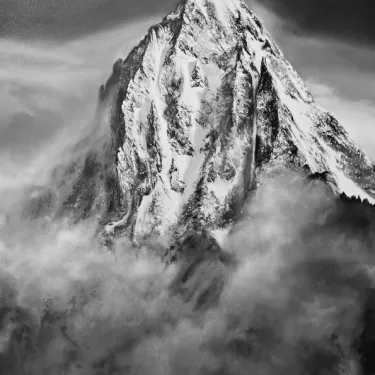 Huile sur toile - Intitulé  PIZ BERNINA  Suisse - Artiste TRISTAN Réf 31