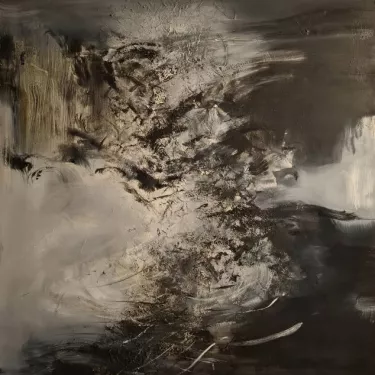 Huile sur Toile de TRISTAN,  Paysage Abstrait  FORMAT 100F Dimensions 162 x 130 cm Réf N° 38
