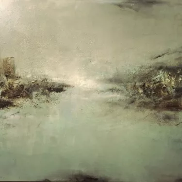 Huile sur Toile de TRISTAN,  Paysage Abstrait  FORMAT 100F Dimensions 162 x 130 cm Réf N° 39