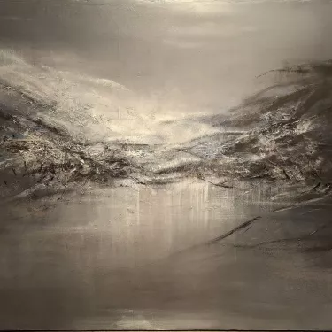 Huile sur Toile de TRISTAN,  Paysage de Montagne Abstrait  FORMAT 120P Dimensions 185 x 1116 cm Réf N° 40