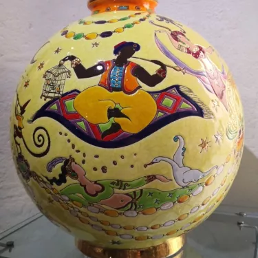 Boule Coloniale Faîencerie et Emaux de Longwy - Création de Jean Boggio (né en 1963)