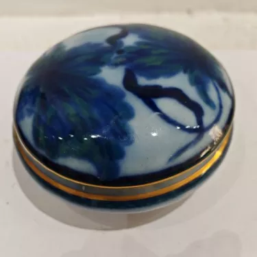 Camille THARAUD (1878-1956) à Limoges. Bonbonnière Circulaire en Porcelaine Réf 177-1