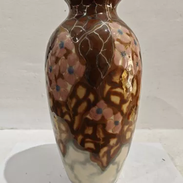 Camille THARAUD (1878-1956) Limoges. Vase Oblong, en Porcelaine Réf 193