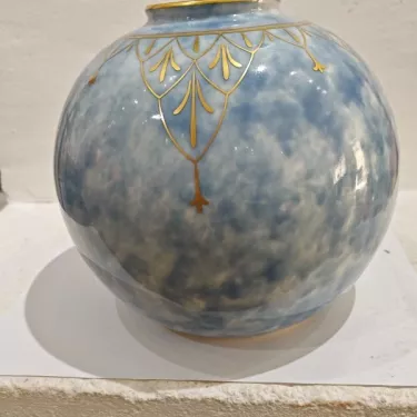 Camille THARAUD (1878-1956) Limoges.  Vase Boule en Pporcelaine Réf 191-3