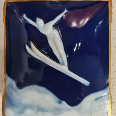 Camille THARAUD (1878-1956) Limoges. Bonbonnière rectangulaire Réf 178-4
