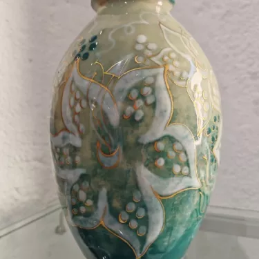 Camille THARAUD (1878-1956) Limoges. Modèle Zinnia, Vase Ovoïde en Porcelaine Réf 179