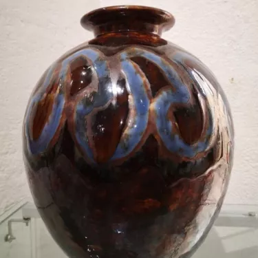 Camille THARAUD (1878-1956) à Limoges Vase Ovoïde à Col évasé, en Porcelaine Réf 491